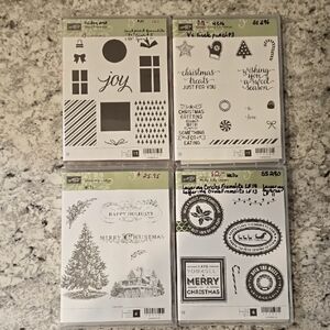 Stampin' Up! Christmas Stamp Set Collection Bundle of 4